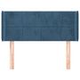 Voir la diapositive 3 : VIDAXL Tete de lit avec oreilles Bleu fonce 93x16x78/88 cm Velours