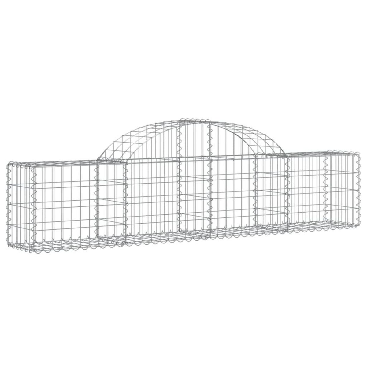 VIDAXL Paniers a gabions arques 11 pcs 200x30x40/60 cm Fer galvanise