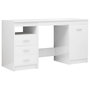 Voir la diapositive 2 : VIDAXL Bureau Blanc brillant 140x50x76 cm Bois d'ingenierie
