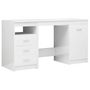 Voir la diapositive 2 : VIDAXL Bureau Blanc brillant 140x50x76 cm Bois d'ingenierie