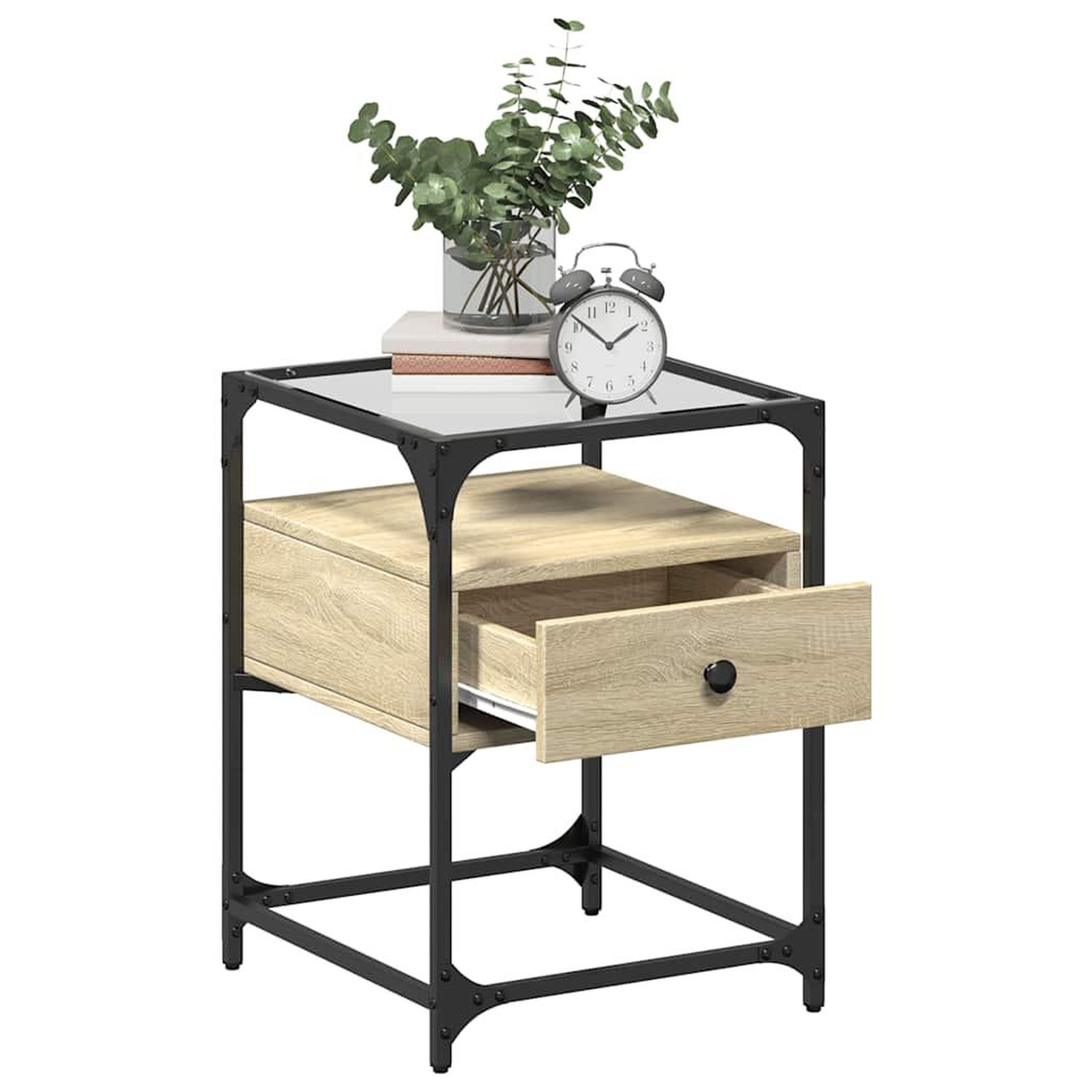 Voir la diapositive 3 : VIDAXL Tables de chevet 2 pcs chene sonoma 40x40x55 cm bois ingenierie