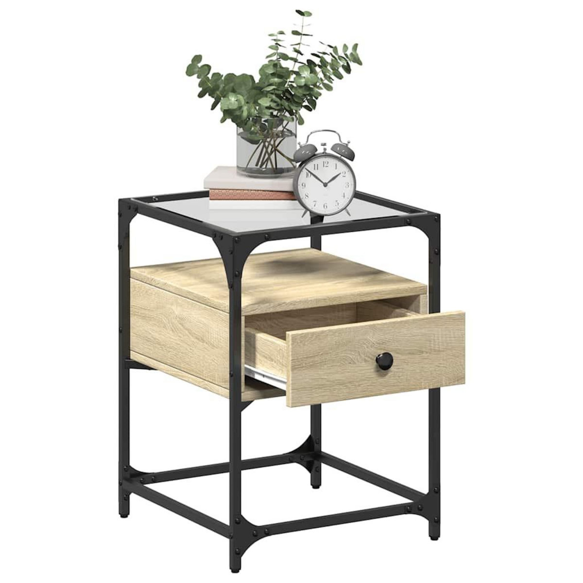 VIDAXL Tables de chevet 2 pcs chene sonoma 40x40x55 cm bois ingenierie