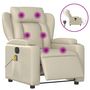 Voir la diapositive 2 : VIDAXL Fauteuil de massage inclinable electrique creme similicuir