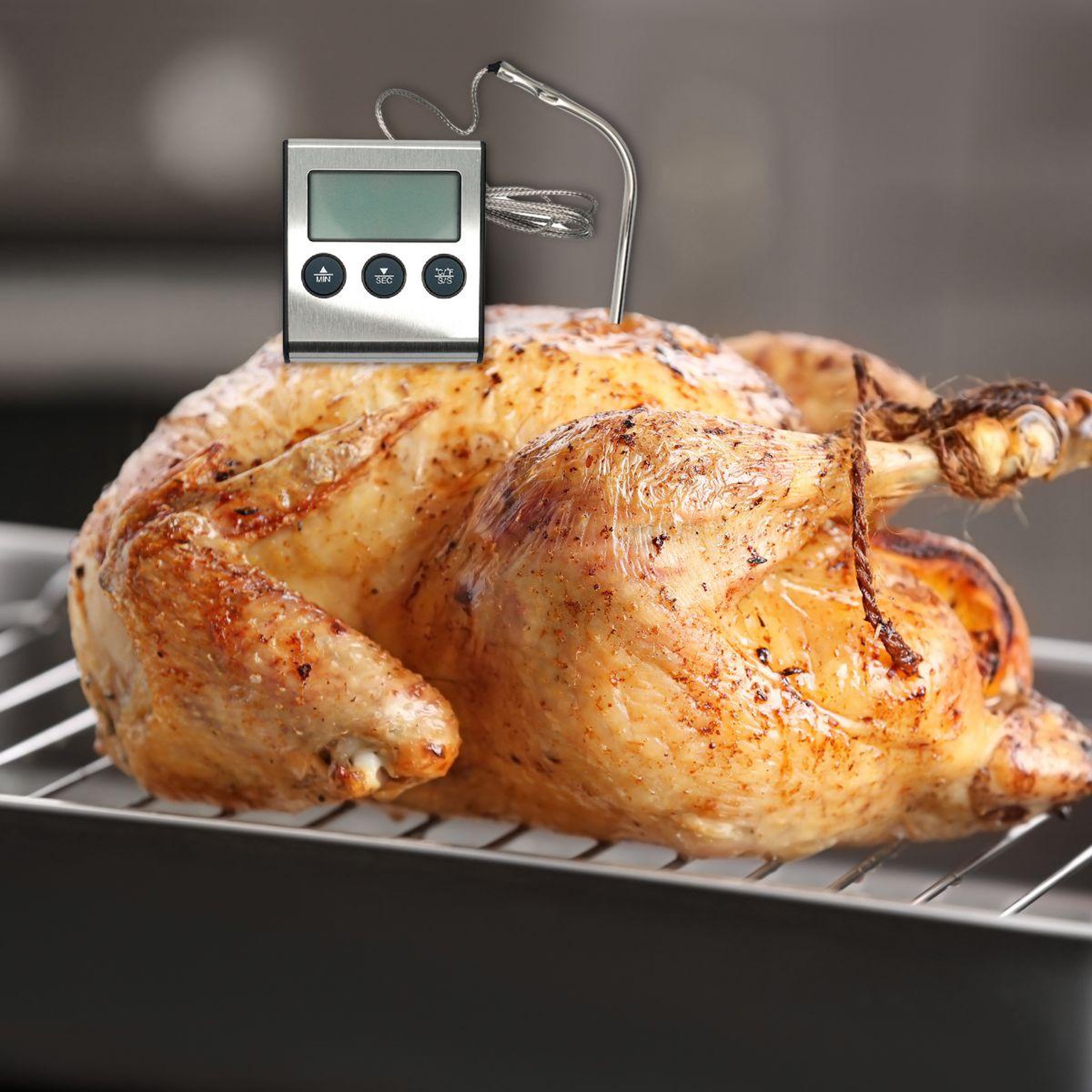 Voir la diapositive 2 : Fackelmann Thermomètre de cuisson digital à sonde fackelmann