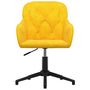 Voir la diapositive 3 : VIDAXL Chaise pivotante de bureau Jaune Velours