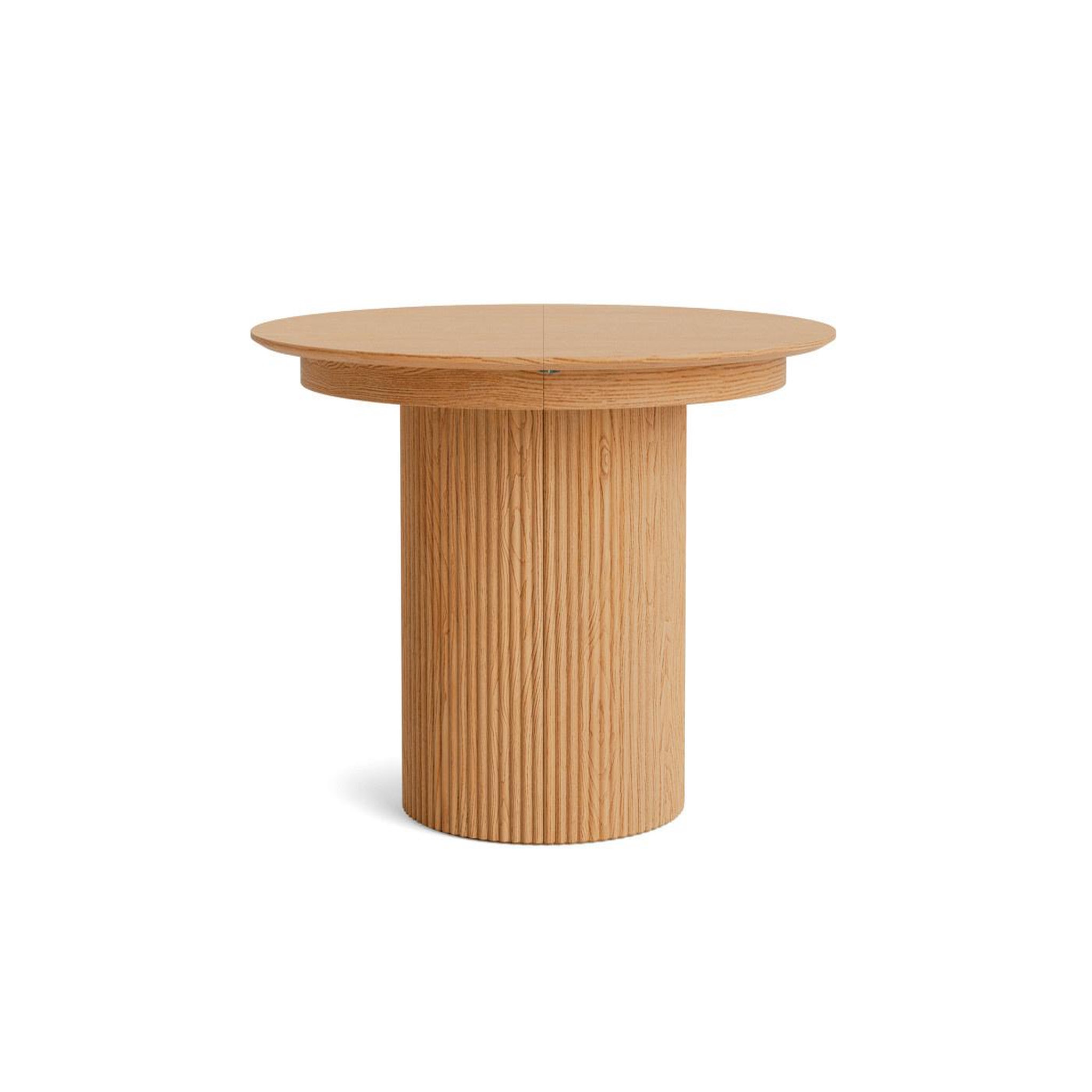 BEST MOBILIER Freya - table à manger ronde extensible avec rangements - effet bois - 4 à 8 personnes. Coloris disponibles : Marron