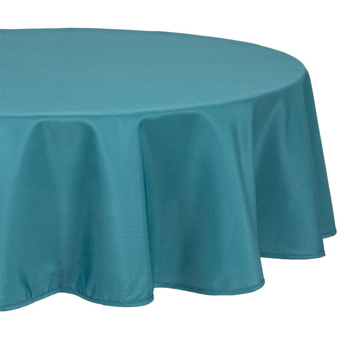ATMOSPHERA Nappe Antitache Ronde  Unie  180cm Bleu Canard