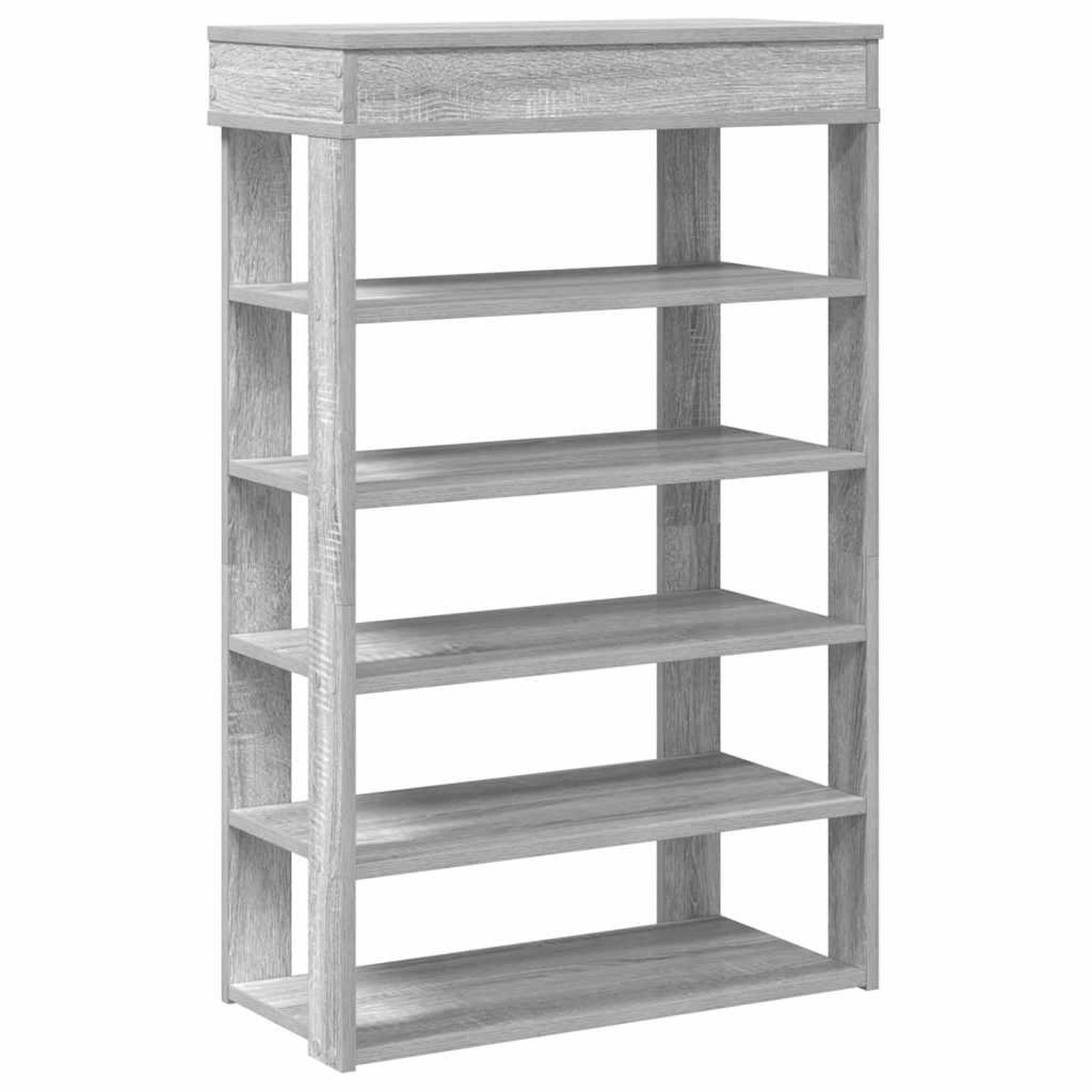 Voir la diapositive 2 : VIDAXL Etagere a chaussures sonoma gris 60x30x98 cm bois d'ingenierie