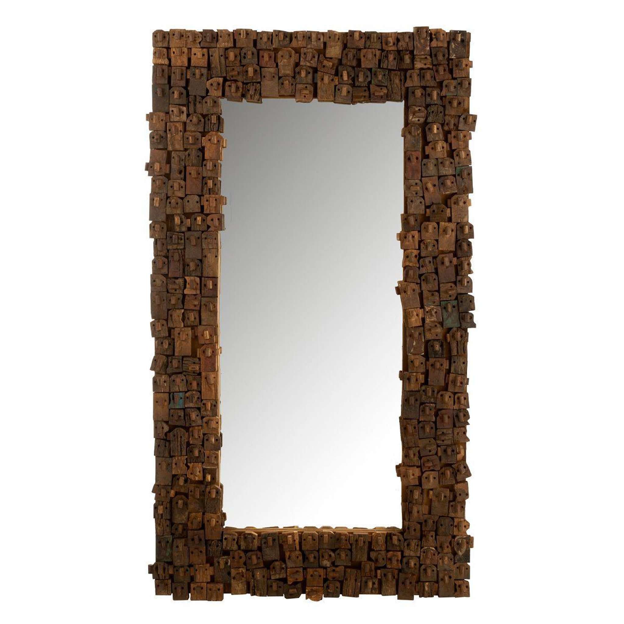 J-LINE Miroir à Poser en Bois  Syma  180cm Marron