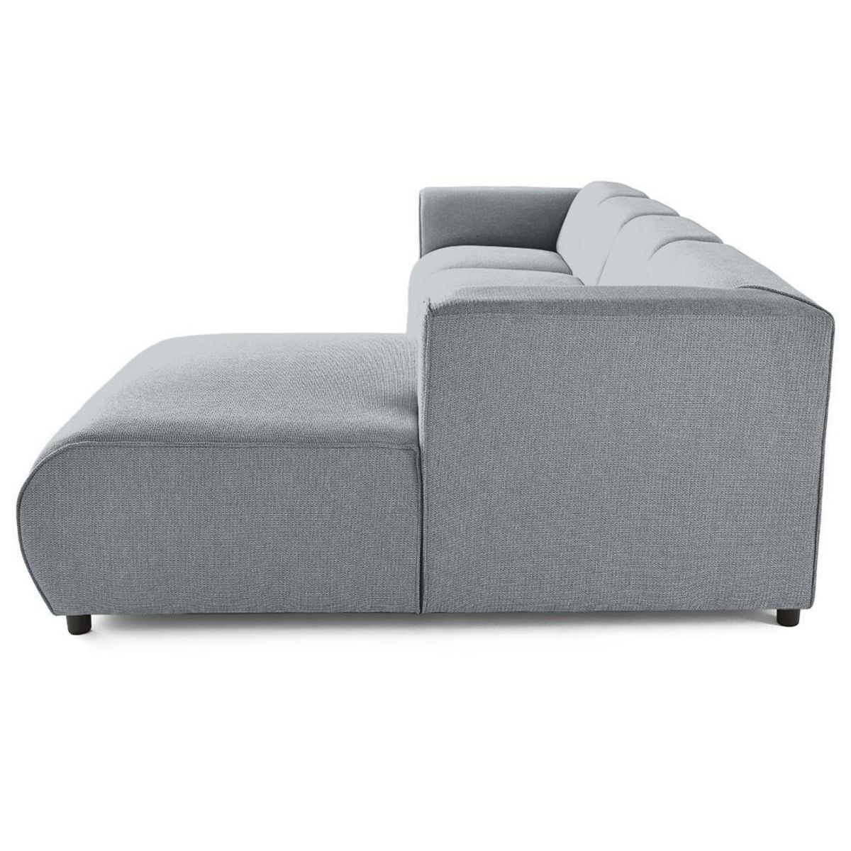 LISA DESIGN Suaro - canapé modulable d'angle droit 5 places en tissu texturé