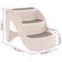 Voir la diapositive 6 : VIDAXL Escalier pliable 3 marches pour chien Creme 50x38x38 cm