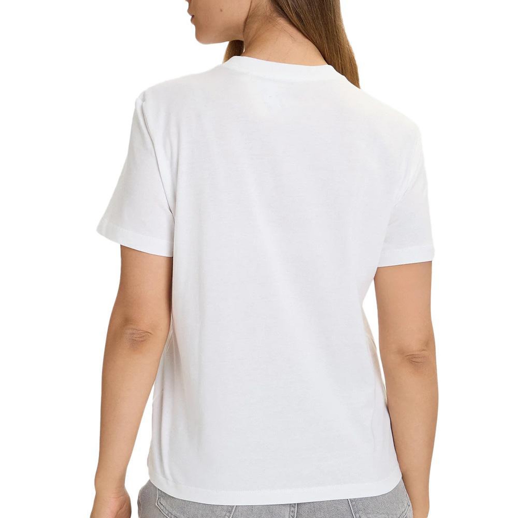 Voir la diapositive 2 : CALVIN KLEIN JEANS T-Shirt Blanc Femme Calvin Klein Jeans Classic Boxed