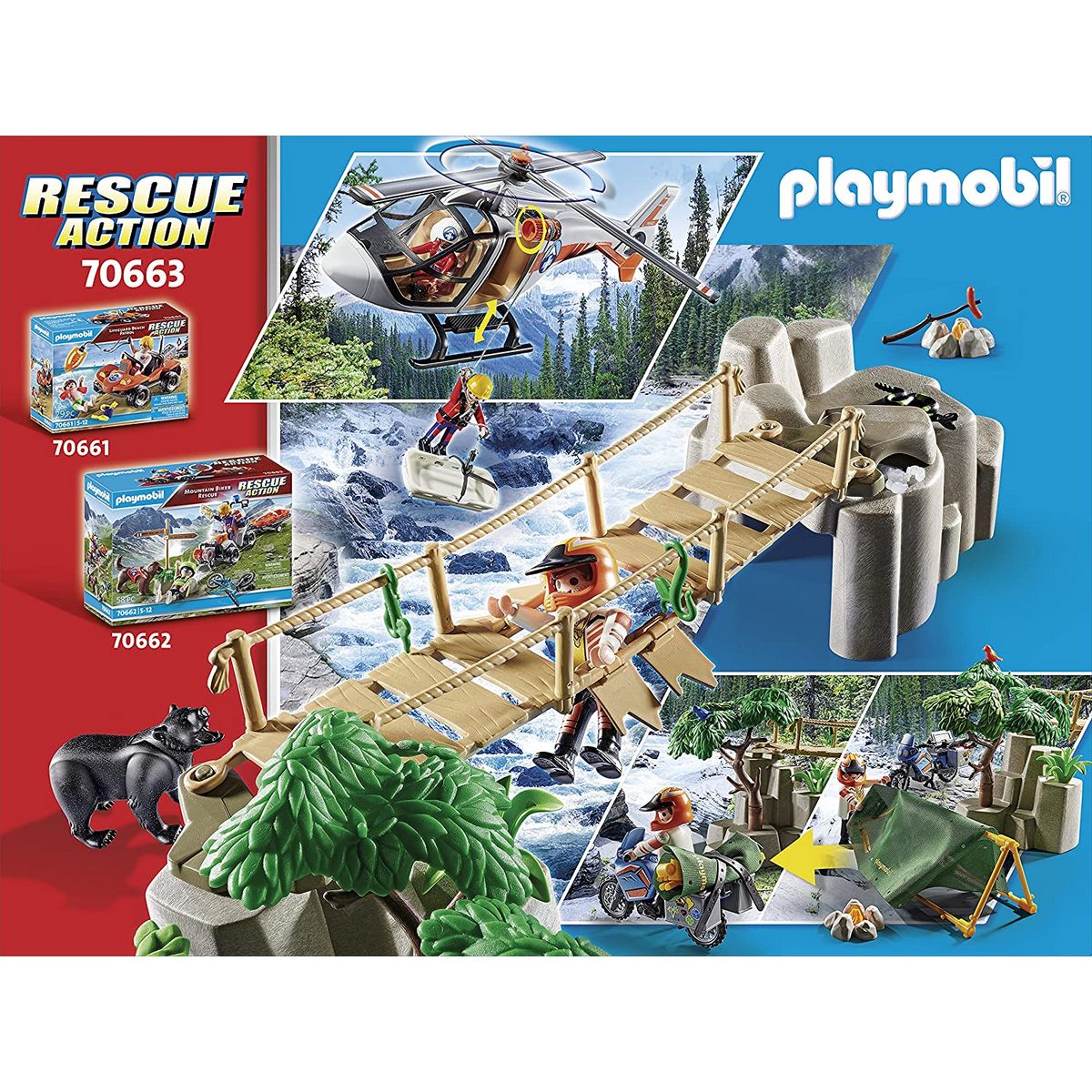 PLAYMOBIL 70663 - Unité de secouristes avec hélicoptère