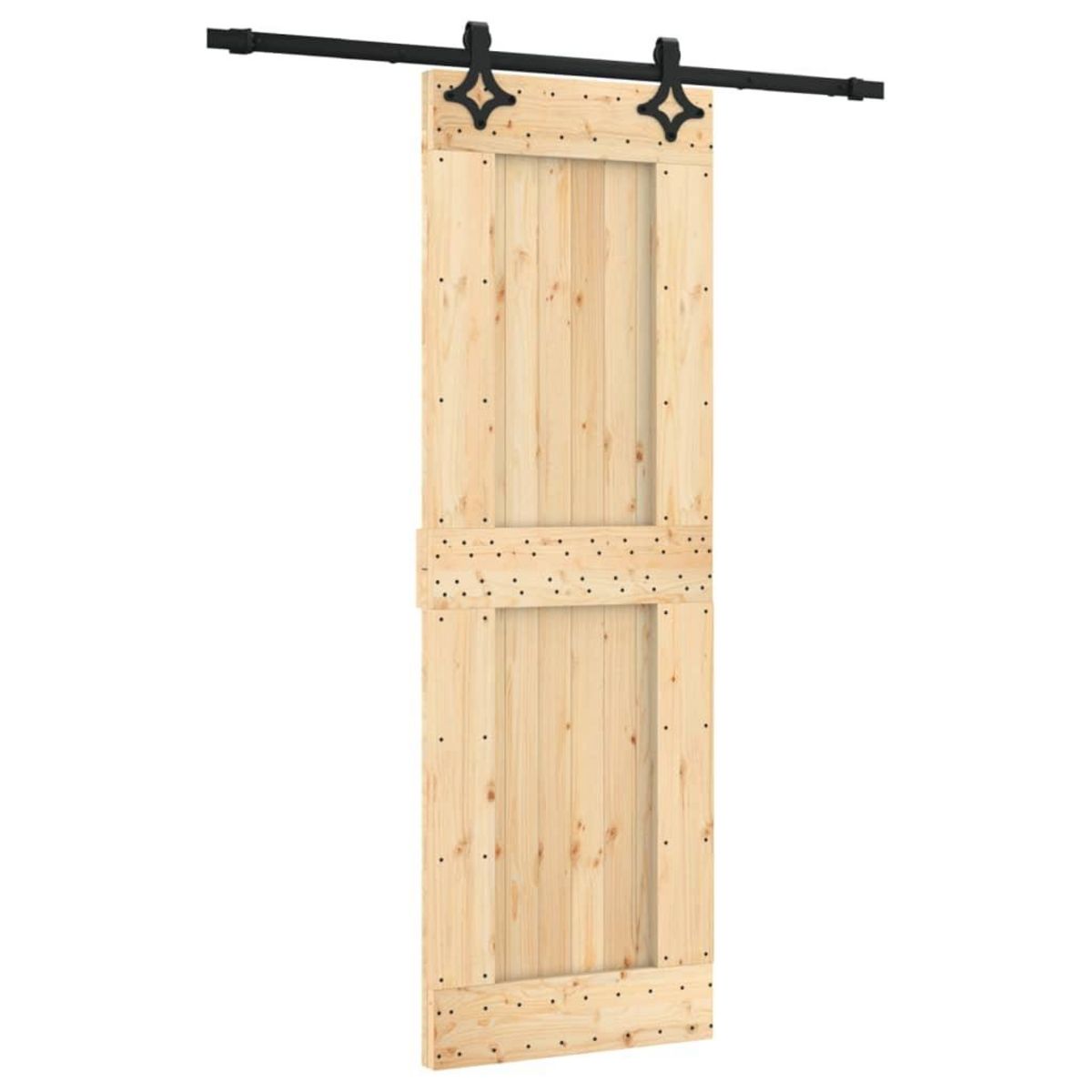 VIDAXL Porte coulissante et kit de quincaillerie 70x210 cm pin massif
