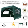 Voir la diapositive 4 : OUTSUNNY Tonnelle barnum tente de réception pliante 3 x 3 x 2,55 m avec fenêtres + sac de transport vert