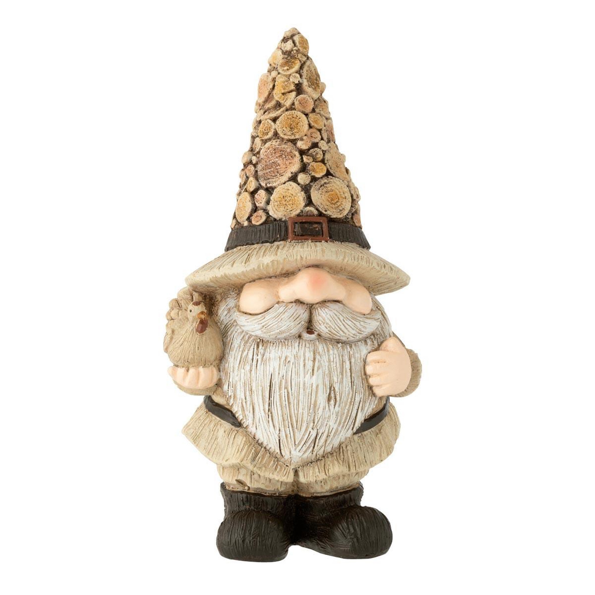 J-LINE Statuette déco lutin  chalet  31cm naturel
