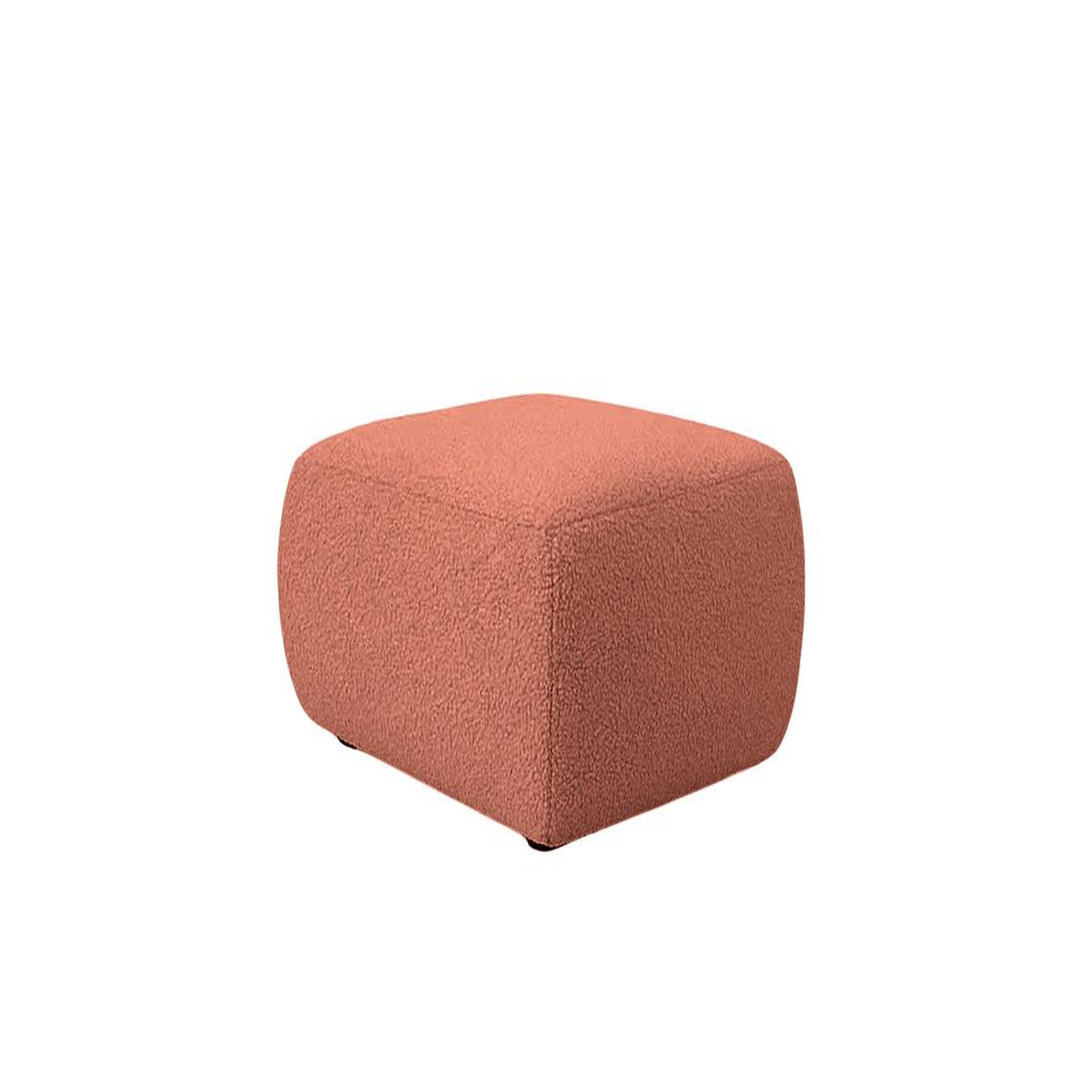 Voir la diapositive 1 : CASANOVA PARIS Ariel - pouf en tissu bouclette 80x80x40