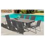 Voir la diapositive 2 : Inkazen Table de jardin extensible - 6/8 places - Aluminium - Gris