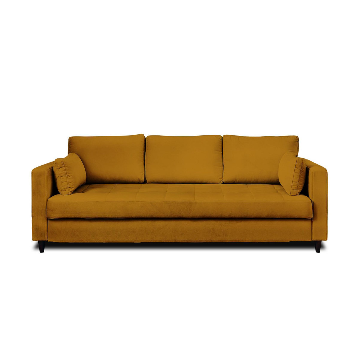 LISA DESIGN Anna - canapé droit 3 places convertible avec poche en velours