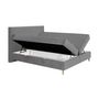 Voir la diapositive 2 : BEST MOBILIER Rafaela - lit boxspring - 140x200 - coffres et surmatelas inclus - en velours