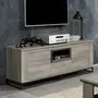 NOUVOMEUBLE Meuble TV 155 cm couleur chêne gris ARTOS