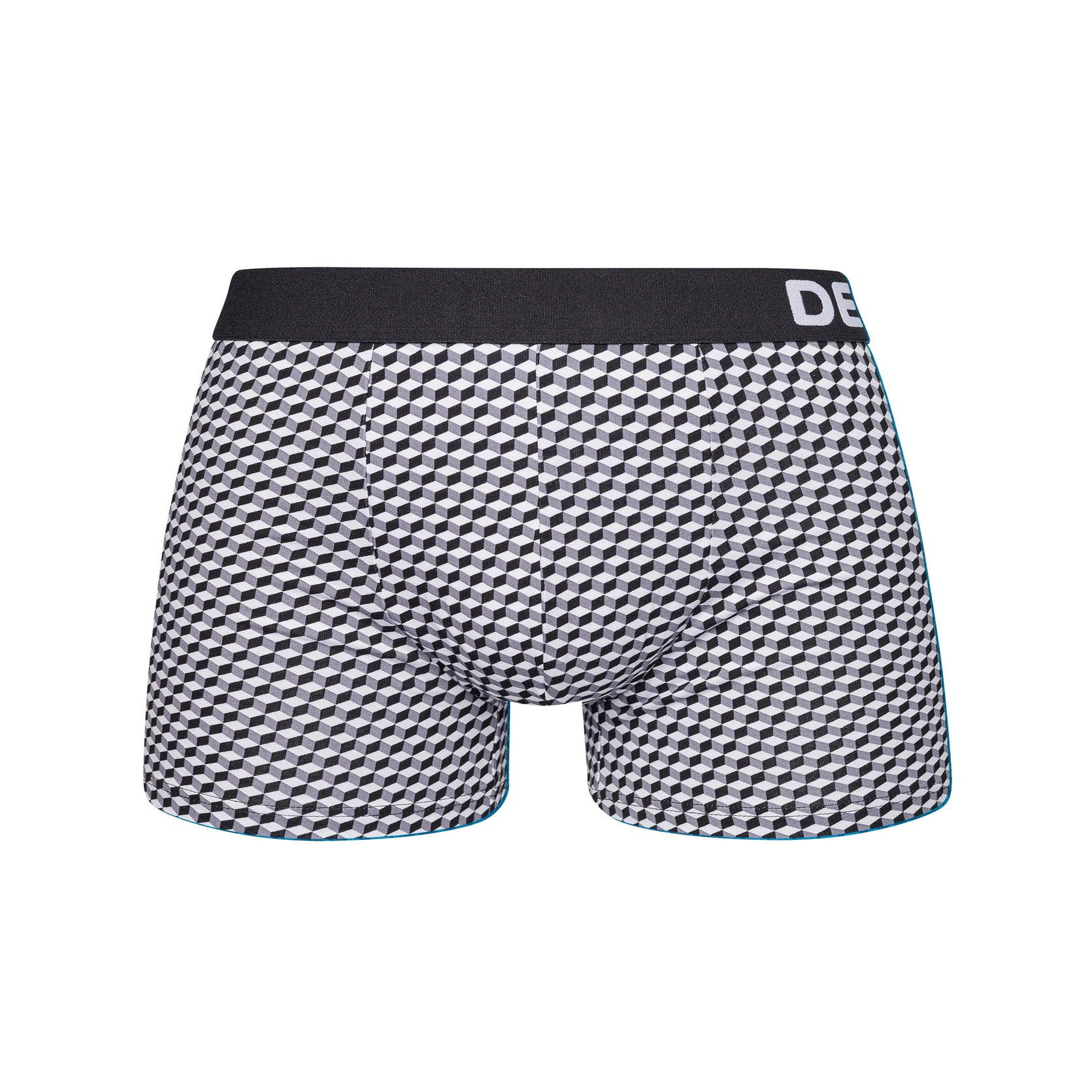 DEDOLES Boxer homme motif jacquard noir & blanc. Coloris disponibles : Multicolore