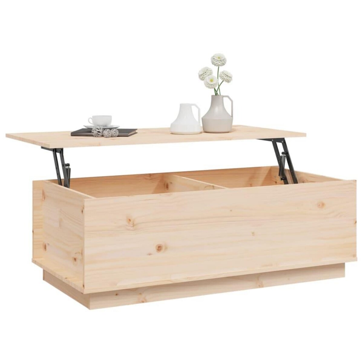 VIDAXL Table basse 100x50x35 cm Bois massif de pin