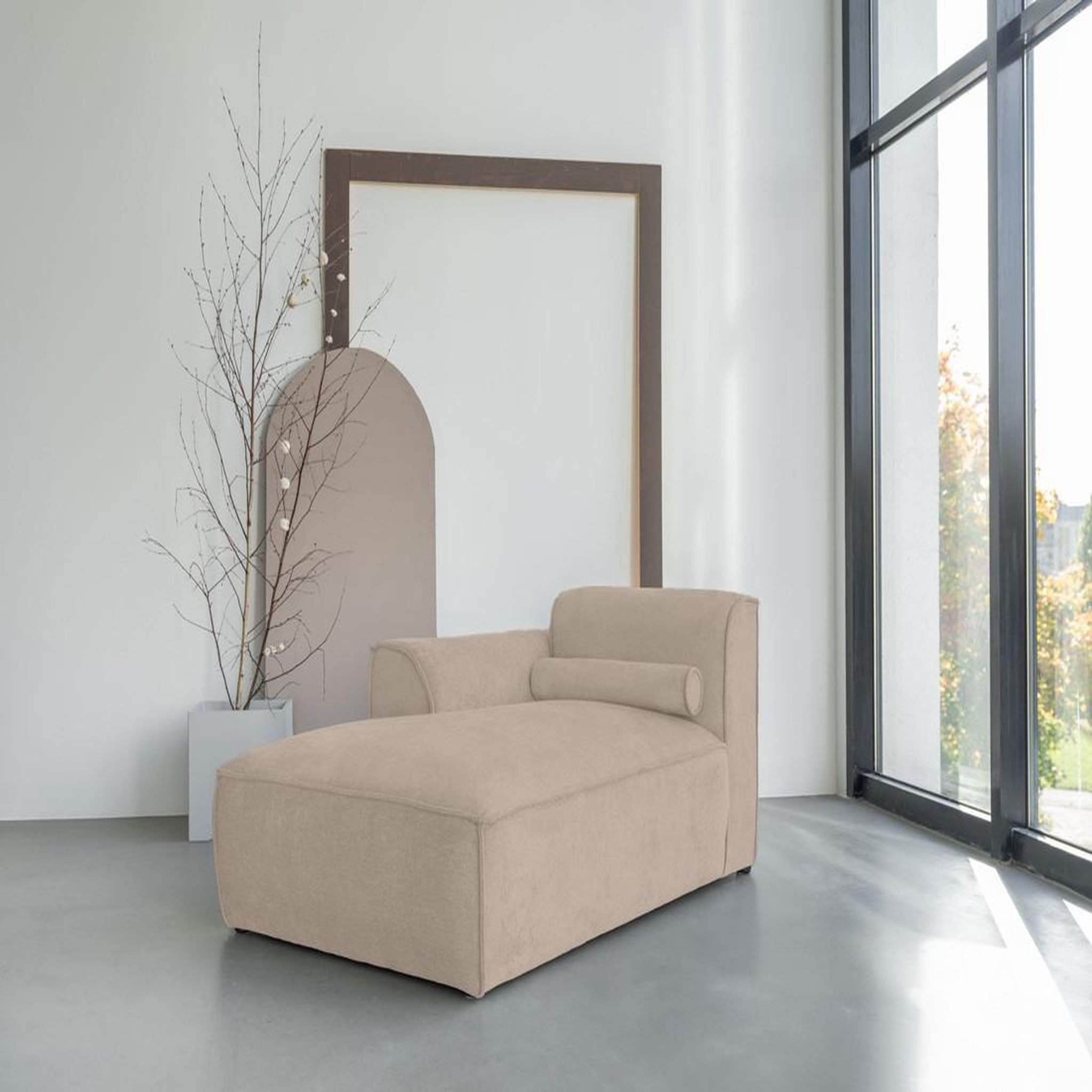 Voir la diapositive 5 : BEST MOBILIER Felix - module d'assise méridienne gauche en tissu texturé