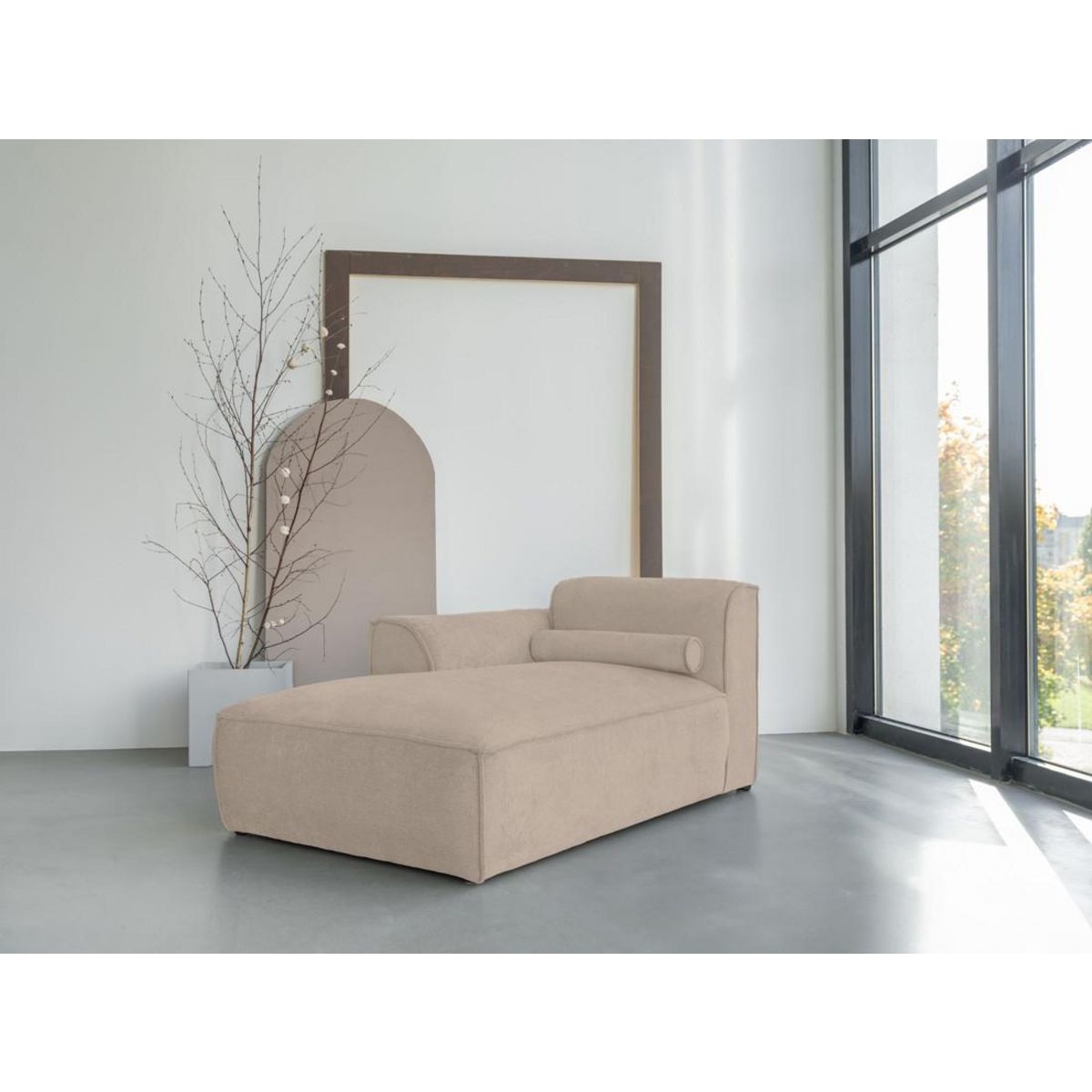 BEST MOBILIER Felix - module d'assise méridienne gauche en tissu texturé