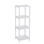 Voir la diapositive 1 : Wenko Etagère de salle de bain 4 Niveaux Olso - H. 112 cm - Blanc