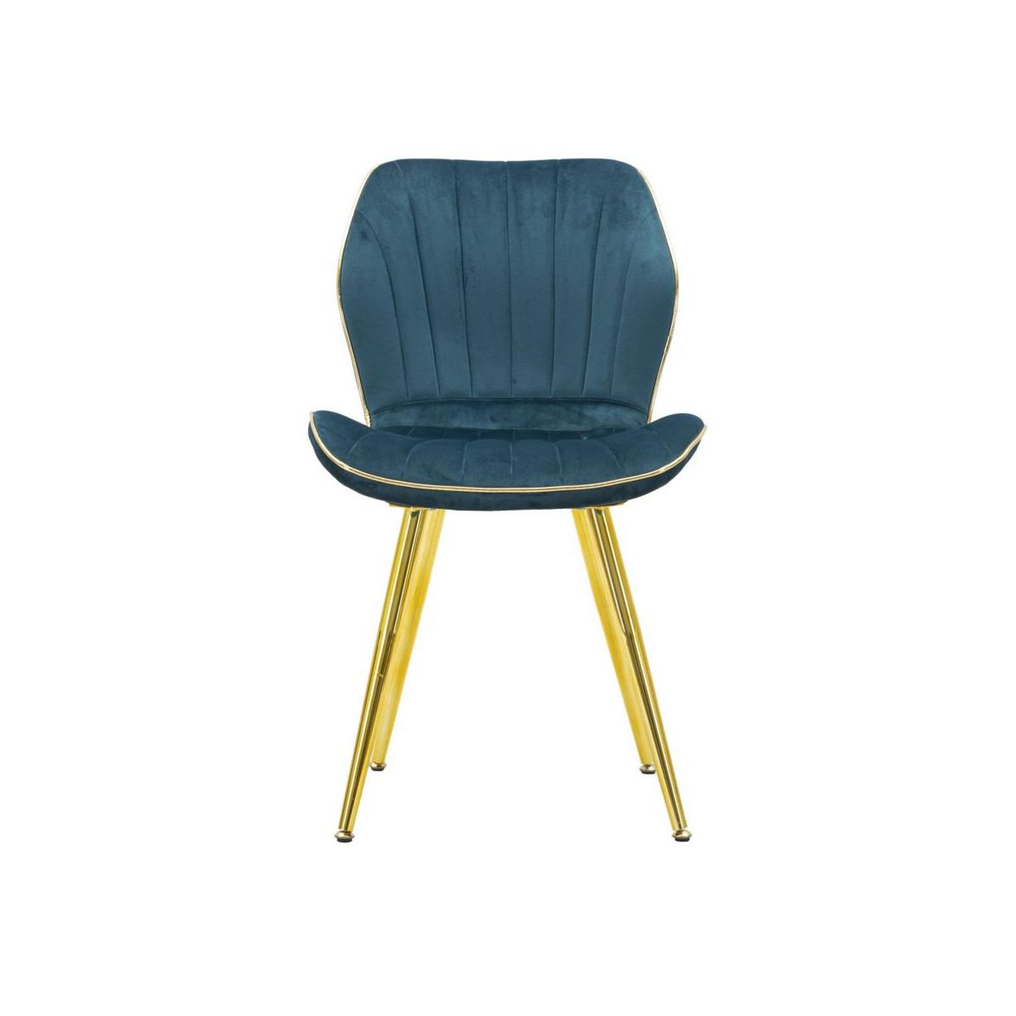 Voir la diapositive 3 : Paris Prix Lot de 2 chaises en tissu  paris  77cm bleu & or