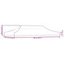 Voir la diapositive 6 : VIDAXL Toit de tente de reception 6x3 m Taupe 270 g/m^2