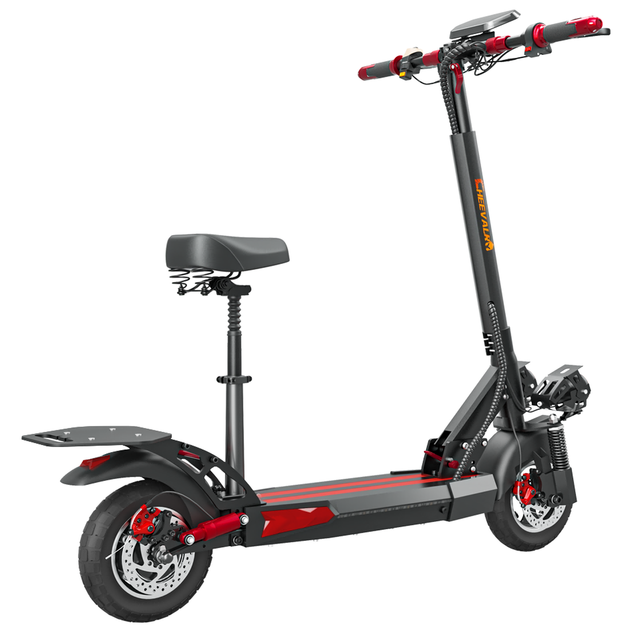 Voir la diapositive 3 : CHEEVALRY Trottinette électrique Chevalry X9 PRO, 10 pouces, batterie 48 V 21 Ah, déverrouillage NFC, noire