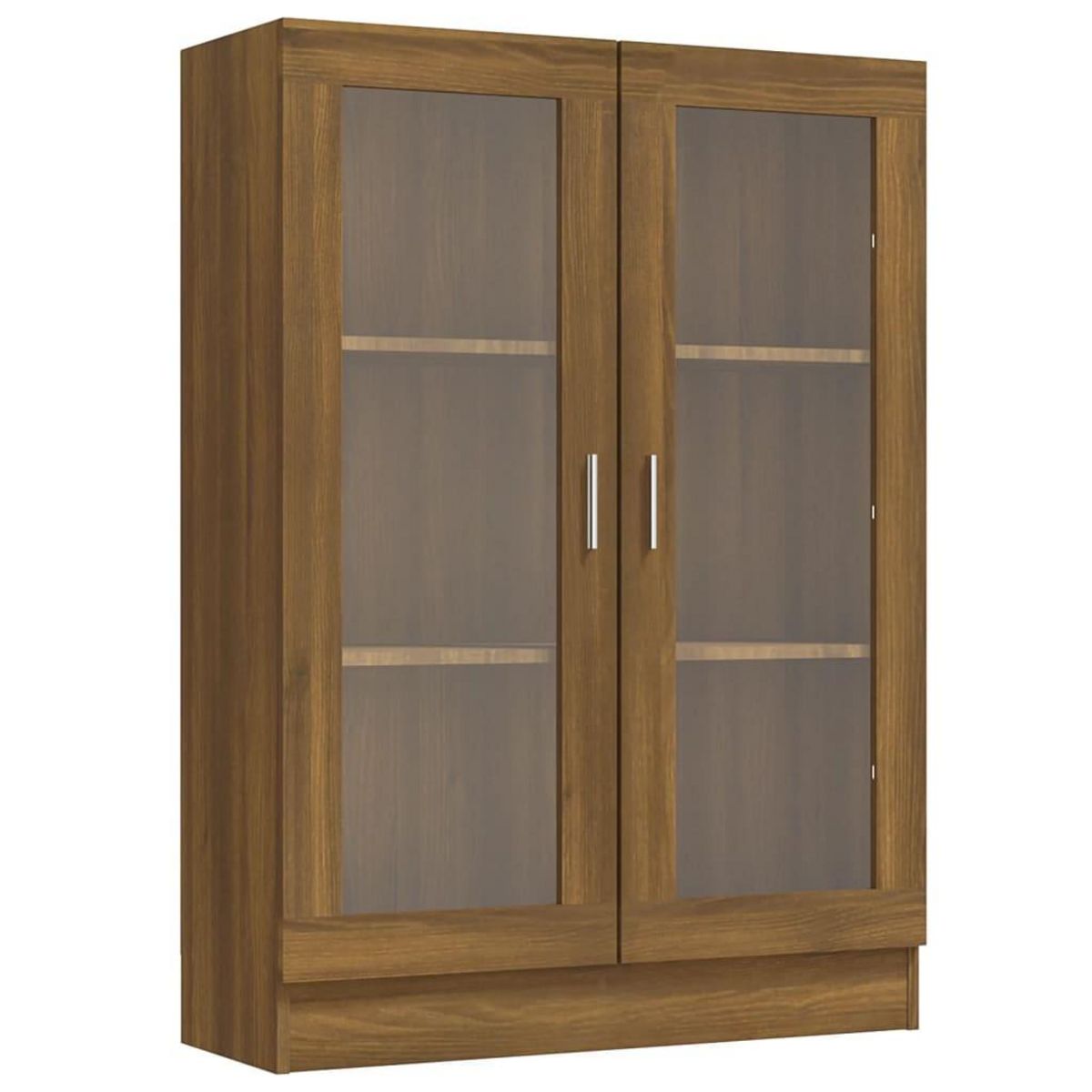 VIDAXL Armoire a vitrine Chene brun 82,5x30,5x115cm Bois d'ingenierie