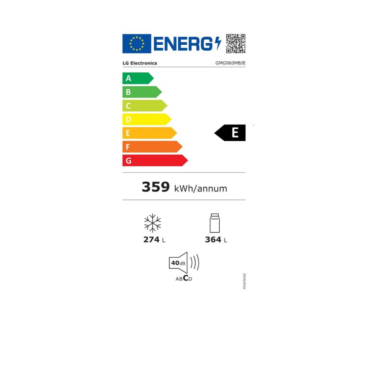 LG Réfrigérateur américain 92cm 638l nofrost - GMG960MBJE