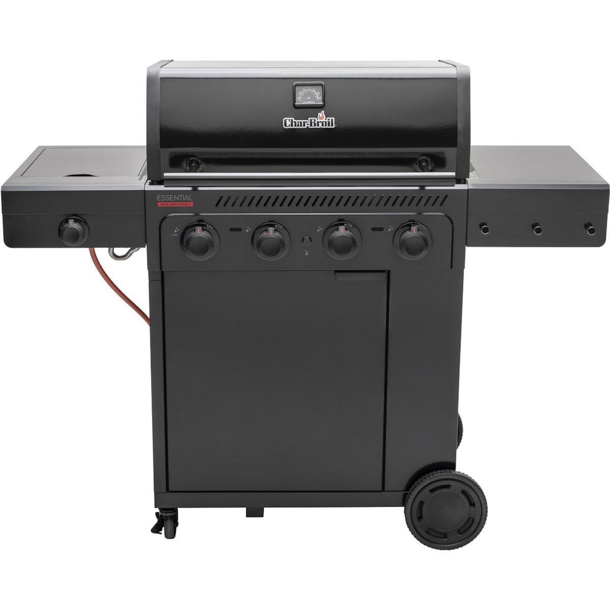 CHAR BROIL Barbecue gaz Essential 4G, sur chariot, 5 brûleurs dont 1 latéral, surface de cuisson 72 x 46 cm
