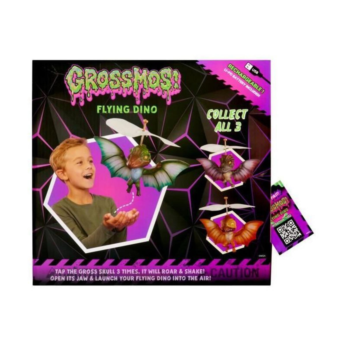 L.O.L. SURPRISE! GrossMos Flying - Découvre ton dinosaure volant - Vert - 3 modeles a collectioner