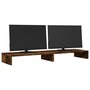 Voir la diapositive 3 : VIDAXL Support de moniteur chêne fumé 100x27x10 cm bois d ingénierie
