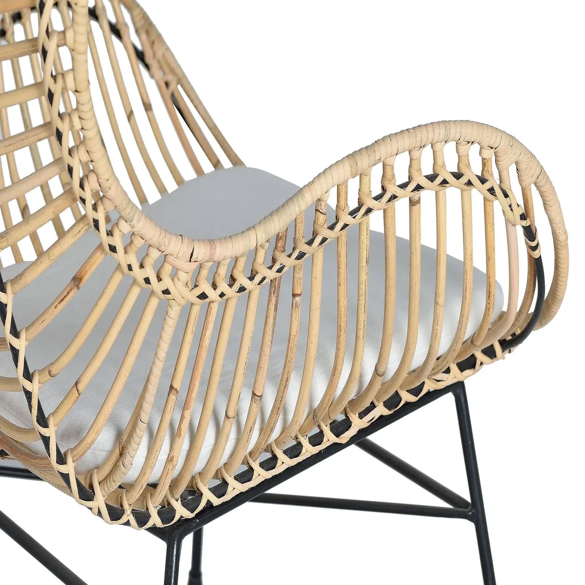 Voir la diapositive 5 : GINER Y COLOMER SL Fauteuil en rotin naturel 70 cm style méditerranéen