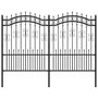 Voir la diapositive 2 : VIDAXL Cloture de jardin avec sommet de lance Noir 190 cm