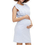 MAMALICIOUS Robe D'allaitement/Blanc Femme Mamalicious Marie. Coloris disponibles : Bleu