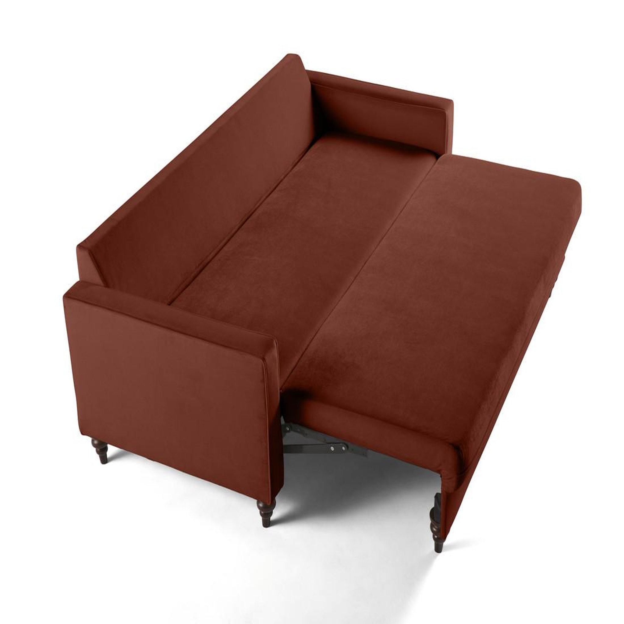 Voir la diapositive 4 : BEST MOBILIER Flamingo - canapé droit 3 places convertible en velours