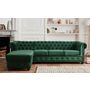 Voir la diapositive 2 : LISA DESIGN William - canapé chesterfield d'angle gauche - 4 places - en velours