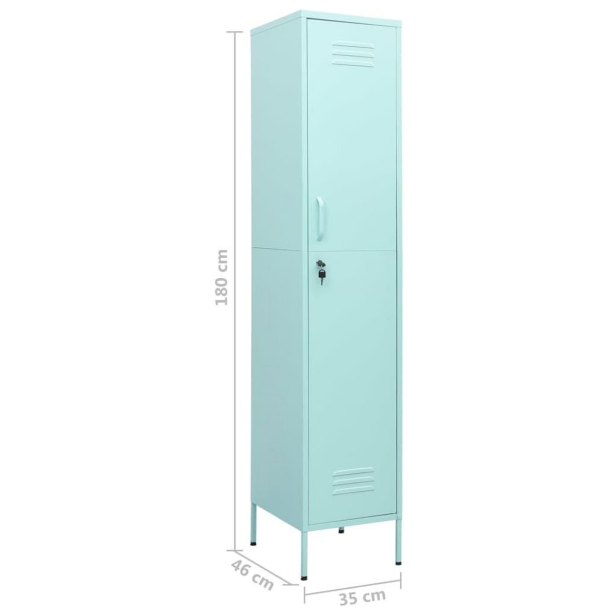 VIDAXL Armoire a casiers Vert menthe 35x46x180 cm Acier