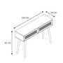 Voir la diapositive 5 : Paris Prix Console 2 Tiroirs en Bois  Bali  100cm Naturel