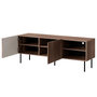 Voir la diapositive 2 : BEST MOBILIER Franco - meuble tv - effet bois - 2 portes et 2 niches - 150 cm