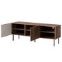 Voir la diapositive 2 : BEST MOBILIER Franco - meuble tv - effet bois - 2 portes et 2 niches - 150 cm