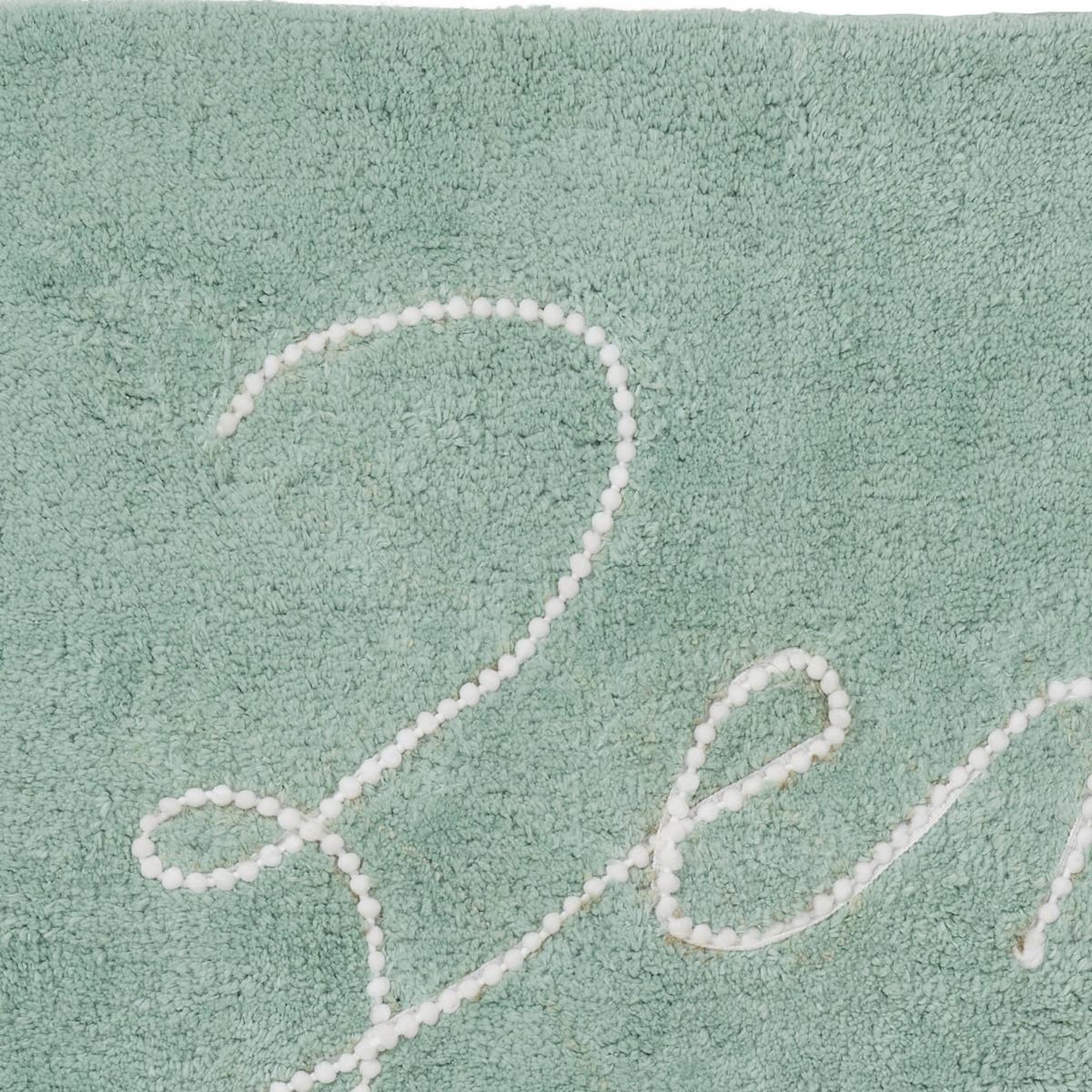 Voir la diapositive 3 : GUY LEVASSEUR Tapis de bain à texte 50x80 en coton 50x80cm