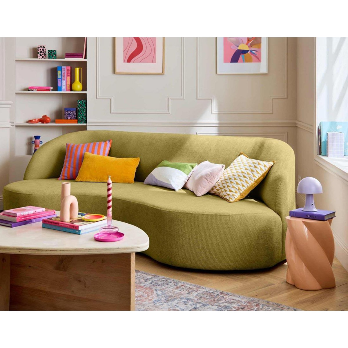 LISA DESIGN Polaris - canapé 3 places - en velours texturé