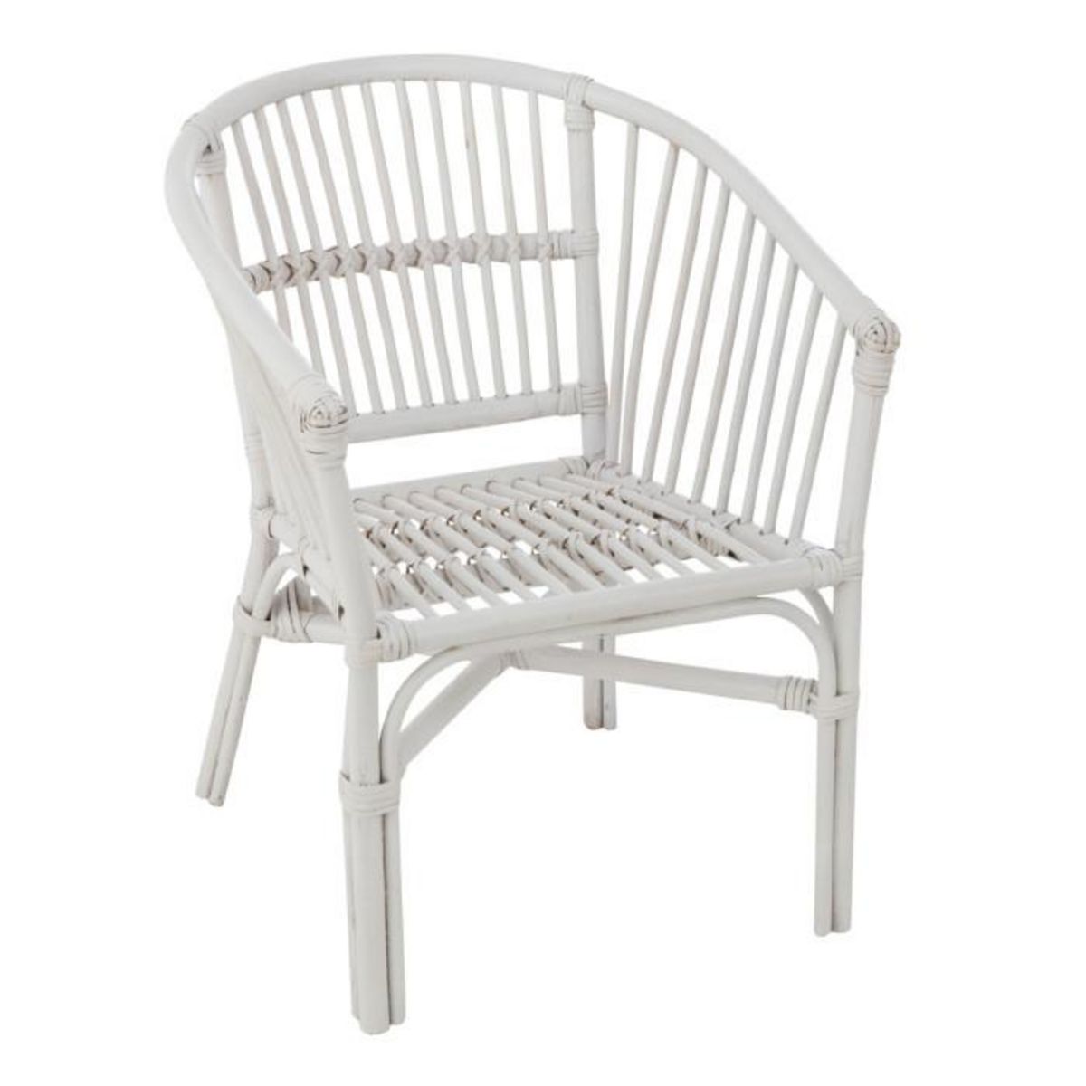 Paris Prix Chaise Enfant en Rotin  Filou  52cm Blanc